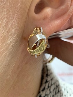 *Серьги Белый Фианит цв Лимонное, Красное, Белое арт. 02-4049-00-401-1140-48-767 вес 5,79 г - фото 171661