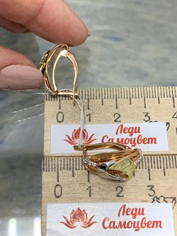 *Серьги Белый Фианит цв Лимонное, Красное, Белое арт. 02-4049-00-401-1140-48-767 вес 5,79 г - фото 171662