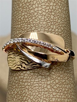 *Кольцо р.20 Белый Фианит цв Красное цв Лимонное арт. 01-5117-00-401-1113-48-779 вес 3,08 г - фото 171688 *Кольцо р.20 Белый Фианит цв Красное цв Лимонное арт. 01-5117-00-401-1113-48-779 вес 3,08 г - фото 171688