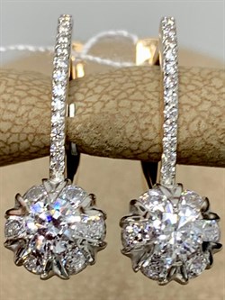 *Серьги Физалисы Белый Фианит цв Красное Микс арт. 02-3448-00-501-1111-38-116 вес 3,9 г - фото 171747 *Серьги Физалисы Белый Фианит цв Красное Микс арт. 02-3448-00-501-1111-38-116 вес 3,9 г - фото 171747