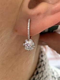 *Серьги Физалисы Белый Фианит цв Красное Микс арт. 02-3448-00-501-1111-38-116 вес 3,9 г - фото 171752 *Серьги Физалисы Белый Фианит цв Красное Микс арт. 02-3448-00-501-1111-38-116 вес 3,9 г - фото 171752