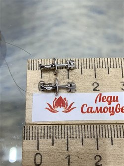 *Пусеты Белый Бр цв Белое арт. 09-01765-03-001-01-03-913, (вес 1,39 г) - фото 171854 *Пусеты Белый Бр цв Белое арт. 09-01765-03-001-01-03-913, (вес 1,39 г) - фото 171854