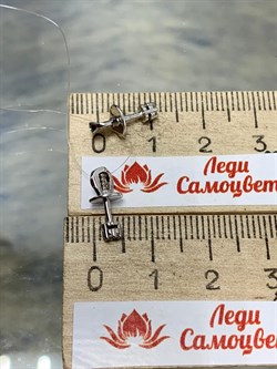 *Пусеты Белый Бр цв Белое арт. 09-01765-03-001-01-03-913, (вес 1,39 г) - фото 171857 *Пусеты Белый Бр цв Белое арт. 09-01765-03-001-01-03-913, (вес 1,39 г) - фото 171857