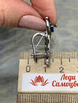 *Серьги Сапфир Цаворит арт. SM-E00746-X-WB-SAP-X-Gg-169 вес 7,32 г - фото 172019 *Серьги Сапфир Цаворит арт. SM-E00746-X-WB-SAP-X-Gg-169 вес 7,32 г - фото 172019