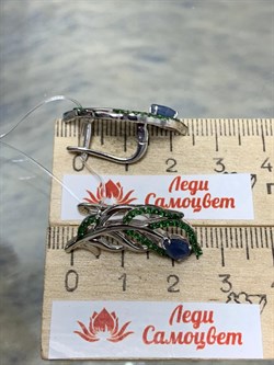 *Серьги Сапфир Цаворит арт. SM-E00746-X-WB-SAP-X-Gg-169 вес 7,32 г - фото 172021 *Серьги Сапфир Цаворит арт. SM-E00746-X-WB-SAP-X-Gg-169 вес 7,32 г - фото 172021