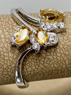 *Кольцо р.19 Цитрин арт. SM-R02917-X-W-YS-X-W-251 вес 3,85 г - фото 172025 *Кольцо р.19 Цитрин арт. SM-R02917-X-W-YS-X-W-251 вес 3,85 г - фото 172025