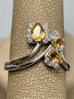 *Кольцо р.19 Цитрин арт. SM-R02917-X-W-YS-X-W-251 вес 3,85 г - фото 172026 *Кольцо р.19 Цитрин арт. SM-R02917-X-W-YS-X-W-251 вес 3,85 г - фото 172026