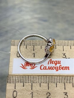 *Кольцо р.19 Цитрин арт. SM-R02917-X-W-YS-X-W-251 вес 3,85 г - фото 172031 *Кольцо р.19 Цитрин арт. SM-R02917-X-W-YS-X-W-251 вес 3,85 г - фото 172031