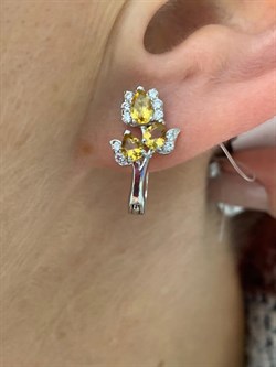 *Серьги Цитрин арт. SM-E00750-X-W-YS-X-W-934 вес 3,58 г - фото 172036 *Серьги Цитрин арт. SM-E00750-X-W-YS-X-W-934 вес 3,58 г - фото 172036