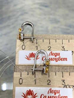 *Серьги Цитрин арт. SM-E00750-X-W-YS-X-W-934 вес 3,58 г - фото 172037 *Серьги Цитрин арт. SM-E00750-X-W-YS-X-W-934 вес 3,58 г - фото 172037