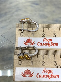 *Серьги Цитрин арт. SM-E00750-X-W-YS-X-W-934 вес 3,58 г - фото 172038 *Серьги Цитрин арт. SM-E00750-X-W-YS-X-W-934 вес 3,58 г - фото 172038