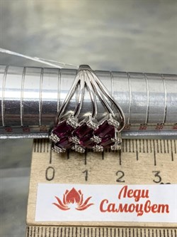 *Кольцо р.16,5 Родолит арт. SM-R02914-X-W-lil-X-W-915 вес 6 г - фото 172059 *Кольцо р.16,5 Родолит арт. SM-R02914-X-W-lil-X-W-915 вес 6 г - фото 172059