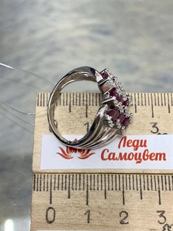 *Кольцо р.16,5 Родолит арт. SM-R02914-X-W-lil-X-W-915 вес 6 г - фото 172068 *Кольцо р.16,5 Родолит арт. SM-R02914-X-W-lil-X-W-915 вес 6 г - фото 172068