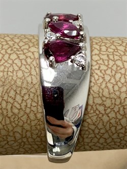 *Кольцо р.16,5 Родолит арт. SM-R02909-X-W-lil-X-W-714 вес 3,35 г - фото 172220