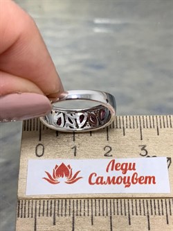 *Кольцо р.16,5 Родолит арт. SM-R02909-X-W-lil-X-W-714 вес 3,35 г - фото 172225
