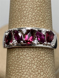 *Кольцо р.17,5 Родолит арт. SM-R02909-X-W-lil-X-W-738 вес 3,6 г - фото 172242 *Кольцо р.17,5 Родолит арт. SM-R02909-X-W-lil-X-W-738 вес 3,6 г - фото 172242