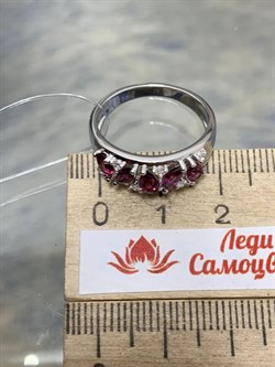 *Кольцо р.17,5 Родолит арт. SM-R02909-X-W-lil-X-W-738 вес 3,6 г - фото 172247 *Кольцо р.17,5 Родолит арт. SM-R02909-X-W-lil-X-W-738 вес 3,6 г - фото 172247
