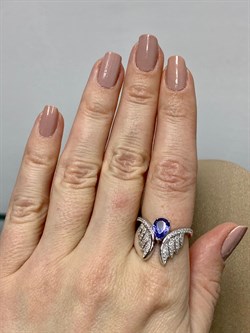 *Кольцо р.18 Танзанит арт. SM-R02916-X-W-TN-X-W-886 вес 4,1 г - фото 172416 *Кольцо р.18 Танзанит арт. SM-R02916-X-W-TN-X-W-886 вес 4,1 г - фото 172416