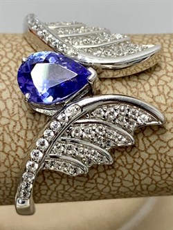 *Кольцо р.20 Танзанит арт. SM-R02916-X-W-TN-X-W-904 вес 4,17 г - фото 172429
