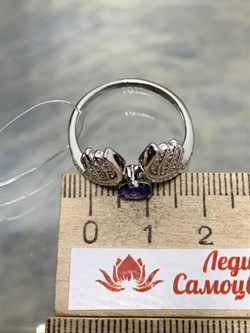 *Кольцо р.20 Танзанит арт. SM-R02916-X-W-TN-X-W-904 вес 4,17 г - фото 172434