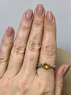 *Кольцо р.19 Цитрин арт. SM-R02900-X-W-YS-X-X-023 вес 6,45 г - фото 172449 *Кольцо р.19 Цитрин арт. SM-R02900-X-W-YS-X-X-023 вес 6,45 г - фото 172449