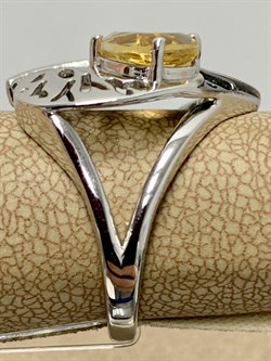 *Кольцо р.18 Цитрин арт. SM-R02902-X-WB-YS-X-X-285 вес 5,45 г - фото 172482