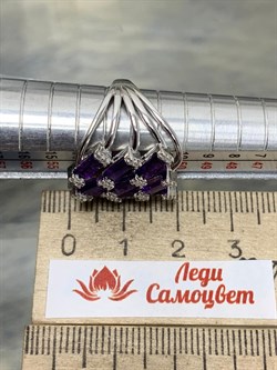 *Кольцо р.16,5 Аметист арт. SM-R02914-X-W-Pur-X-W-198 вес 5,82 г - фото 172522 *Кольцо р.16,5 Аметист арт. SM-R02914-X-W-Pur-X-W-198 вес 5,82 г - фото 172522