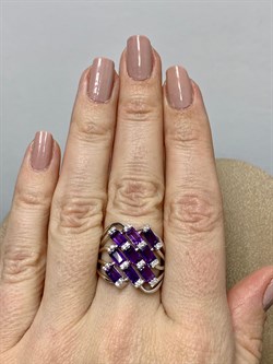 *Кольцо р.16,5 Аметист арт. SM-R02914-X-W-Pur-X-W-198 вес 5,82 г - фото 172527 *Кольцо р.16,5 Аметист арт. SM-R02914-X-W-Pur-X-W-198 вес 5,82 г - фото 172527