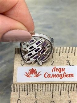 *Кольцо р.16,5 Аметист арт. SM-R02914-X-W-Pur-X-W-198 вес 5,82 г - фото 172528 *Кольцо р.16,5 Аметист арт. SM-R02914-X-W-Pur-X-W-198 вес 5,82 г - фото 172528