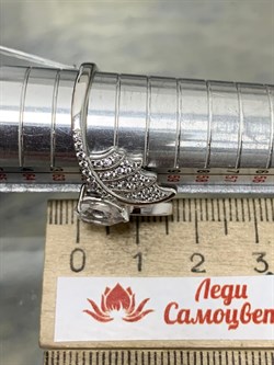 *Кольцо р.19,5 Горный Хрусталь арт. SM-R02916-X-W-W-X-W-937 вес 4,14 г - фото 172546