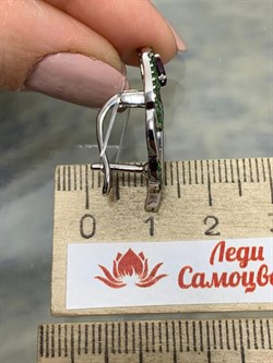 *Серьги Родолит Цаворит арт. SM-E00746-X-WB-lil-X-Gg-193 вес 6,76 г - фото 172582 *Серьги Родолит Цаворит арт. SM-E00746-X-WB-lil-X-Gg-193 вес 6,76 г - фото 172582