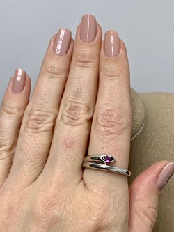 *Кольцо р.20 Змейка Родолит арт. SM-R02899-X-W-lil-X-X-582 вес 2,97 г - фото 172620 *Кольцо р.20 Змейка Родолит арт. SM-R02899-X-W-lil-X-X-582 вес 2,97 г - фото 172620