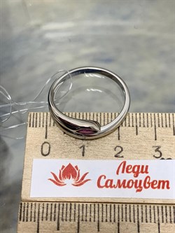 *Кольцо р.20 Змейка Родолит арт. SM-R02899-X-W-lil-X-X-582 вес 2,97 г - фото 172622 *Кольцо р.20 Змейка Родолит арт. SM-R02899-X-W-lil-X-X-582 вес 2,97 г - фото 172622