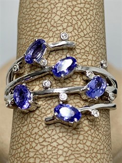 *Кольцо р.17 Танзанит арт. SM-R02901-X-W-TN-X-W-761 вес 4,19 г - фото 172654 *Кольцо р.17 Танзанит арт. SM-R02901-X-W-TN-X-W-761 вес 4,19 г - фото 172654