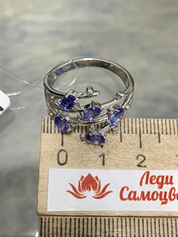 *Кольцо р.17 Танзанит арт. SM-R02901-X-W-TN-X-W-761 вес 4,19 г - фото 172657 *Кольцо р.17 Танзанит арт. SM-R02901-X-W-TN-X-W-761 вес 4,19 г - фото 172657