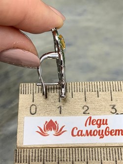 *Серьги Цитрин Цаворит арт. SM-E00746-X-WB-YS-X-Gg-241 вес 6,65 г - фото 172753 *Серьги Цитрин Цаворит арт. SM-E00746-X-WB-YS-X-Gg-241 вес 6,65 г - фото 172753