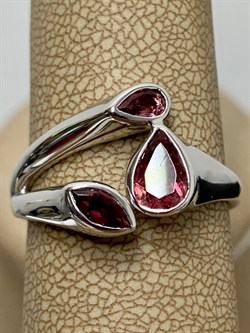 *Кольцо р.20 Розовый Турмалин арт. SM-R02913-X-W-Pin-X-X-147 вес 4,17 г - фото 172929