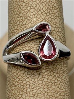 *Кольцо р.20 Розовый Турмалин арт. SM-R02913-X-W-Pin-X-X-147 вес 4,17 г - фото 172931