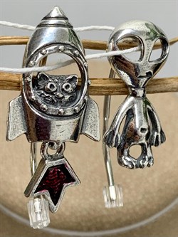 *Серьги Петли "Космо - stars" арт. 1714С-050 Вес 5,6 г - фото 172989 *Серьги Петли "Космо - stars" арт. 1714С-050 Вес 5,6 г - фото 172989