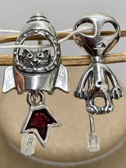 *Серьги Петли "Космо - stars" арт. 1714С-050 Вес 5,6 г - фото 172990 *Серьги Петли "Космо - stars" арт. 1714С-050 Вес 5,6 г - фото 172990