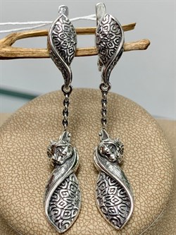 *Серьги Бастет арт. 1771С-174 Вес 8,2 г - фото 173020
