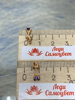 *Пусеты Танзанит цв Красное арт. С124-256Тнз-1-201 вес 1,23 г - фото 173099 *Пусеты Танзанит цв Красное арт. С124-256Тнз-1-201 вес 1,23 г - фото 173099