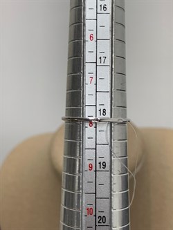 *Кольцо р.18 Голубой Топаз цв Белое арт. К220-1481Т-496 вес 0,94 г - фото 173159