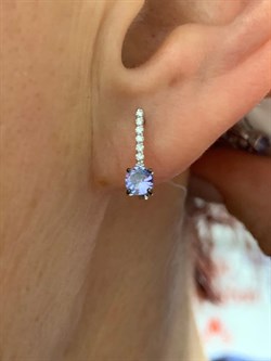 *Серьги Танзанит цв Белое арт. С215-4836Тнз-380 вес 1,4 г - фото 173185 *Серьги Танзанит цв Белое арт. С215-4836Тнз-380 вес 1,4 г - фото 173185
