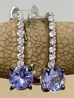 *Серьги Танзанит цв Белое арт. С215-4836Тнз-380 вес 1,4 г - фото 173186 *Серьги Танзанит цв Белое арт. С215-4836Тнз-380 вес 1,4 г - фото 173186
