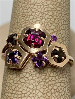 *Кольцо р.17,5 Родолит Микс цв Красное арт. К120-1353М1-973 вес 2,72 г - фото 173213 *Кольцо р.17,5 Родолит Микс цв Красное арт. К120-1353М1-973 вес 2,72 г - фото 173213