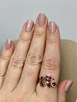 *Кольцо р.17,5 Родолит Микс цв Красное арт. К120-1353М1-973 вес 2,72 г - фото 173214 *Кольцо р.17,5 Родолит Микс цв Красное арт. К120-1353М1-973 вес 2,72 г - фото 173214