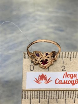 *Кольцо р.17,5 Родолит Микс цв Красное арт. К120-1353М1-973 вес 2,72 г - фото 173215 *Кольцо р.17,5 Родолит Микс цв Красное арт. К120-1353М1-973 вес 2,72 г - фото 173215