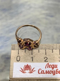 *Кольцо р.17,5 Родолит Микс цв Красное арт. К120-1353М1-973 вес 2,72 г - фото 173216 *Кольцо р.17,5 Родолит Микс цв Красное арт. К120-1353М1-973 вес 2,72 г - фото 173216