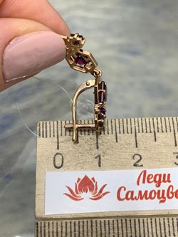 *Серьги Родолит Микс цв Красное арт. С120-1353М1-980 вес 4,65 г - фото 173226 *Серьги Родолит Микс цв Красное арт. С120-1353М1-980 вес 4,65 г - фото 173226